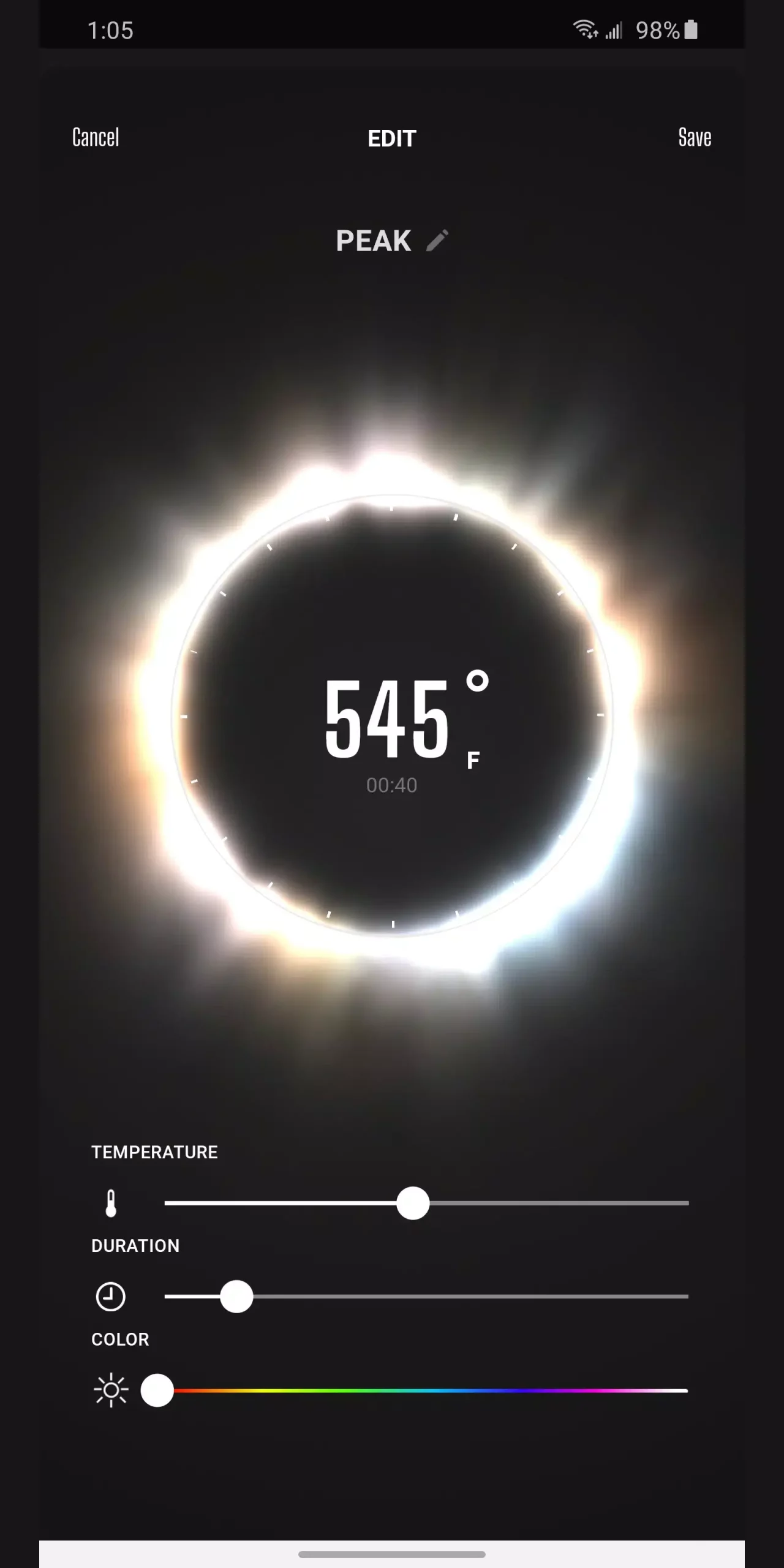 Puffco Connect screenshot
