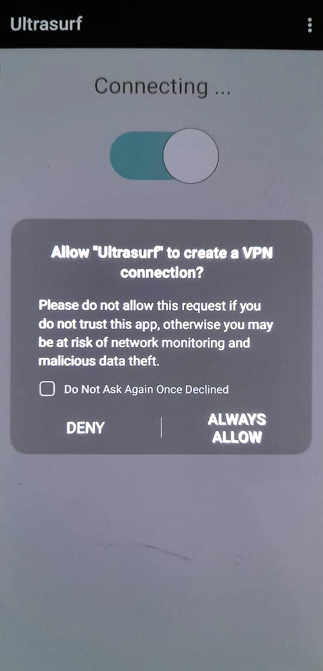 Ultrasurf screenshot