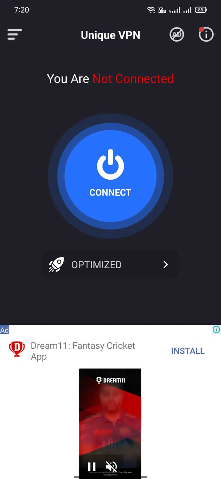 Unique VPN screenshot