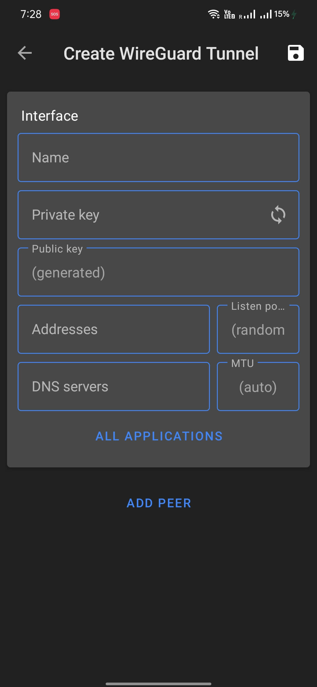 WireGuard screenshot