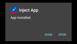 Oginject successfully installed