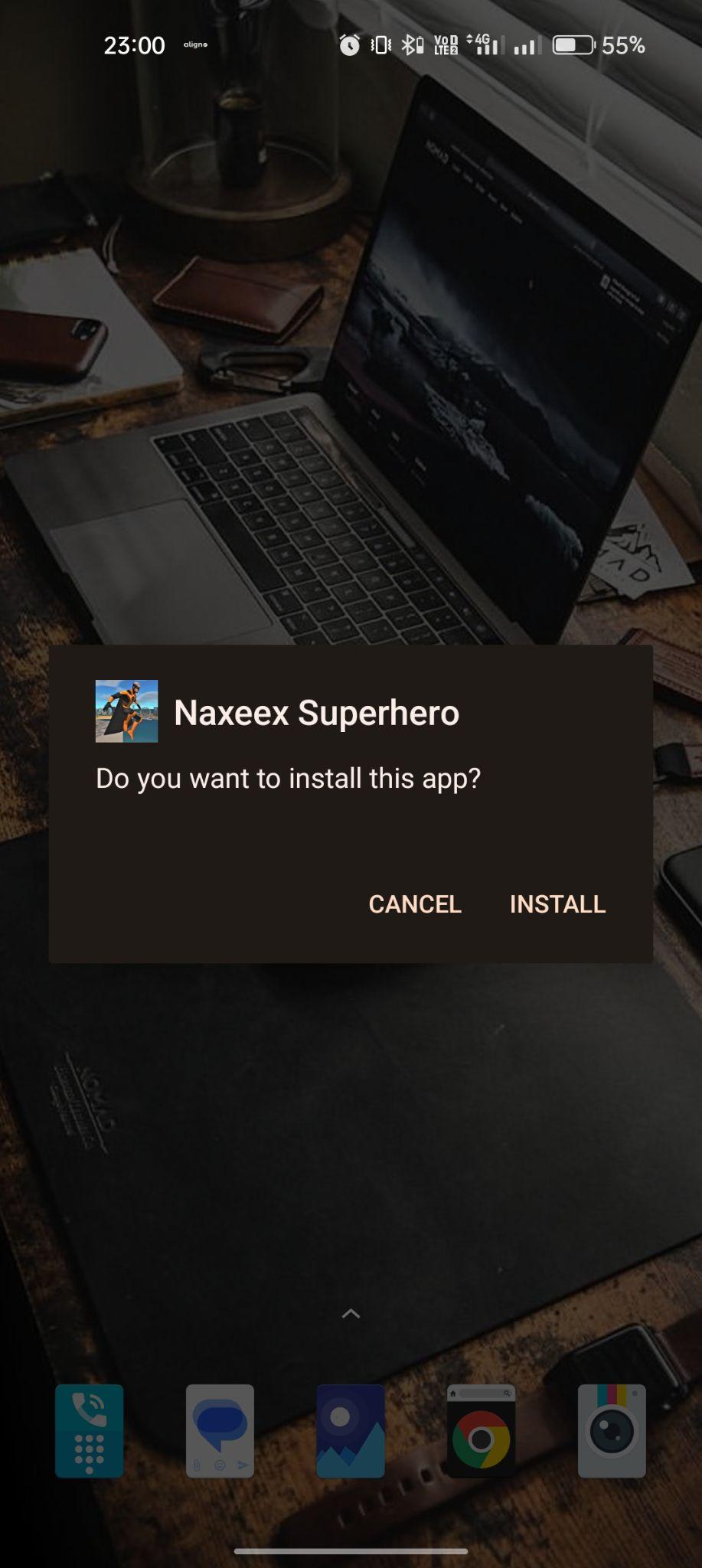 click on install