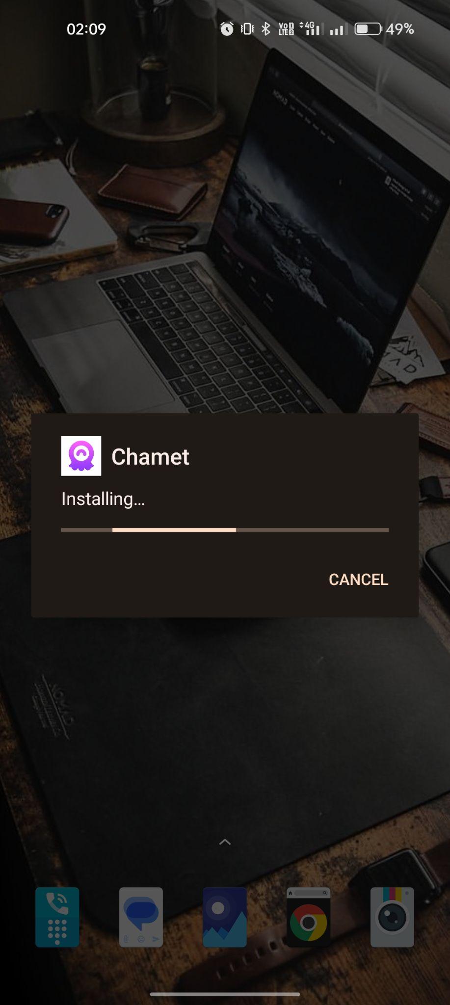 Chamet apk installing