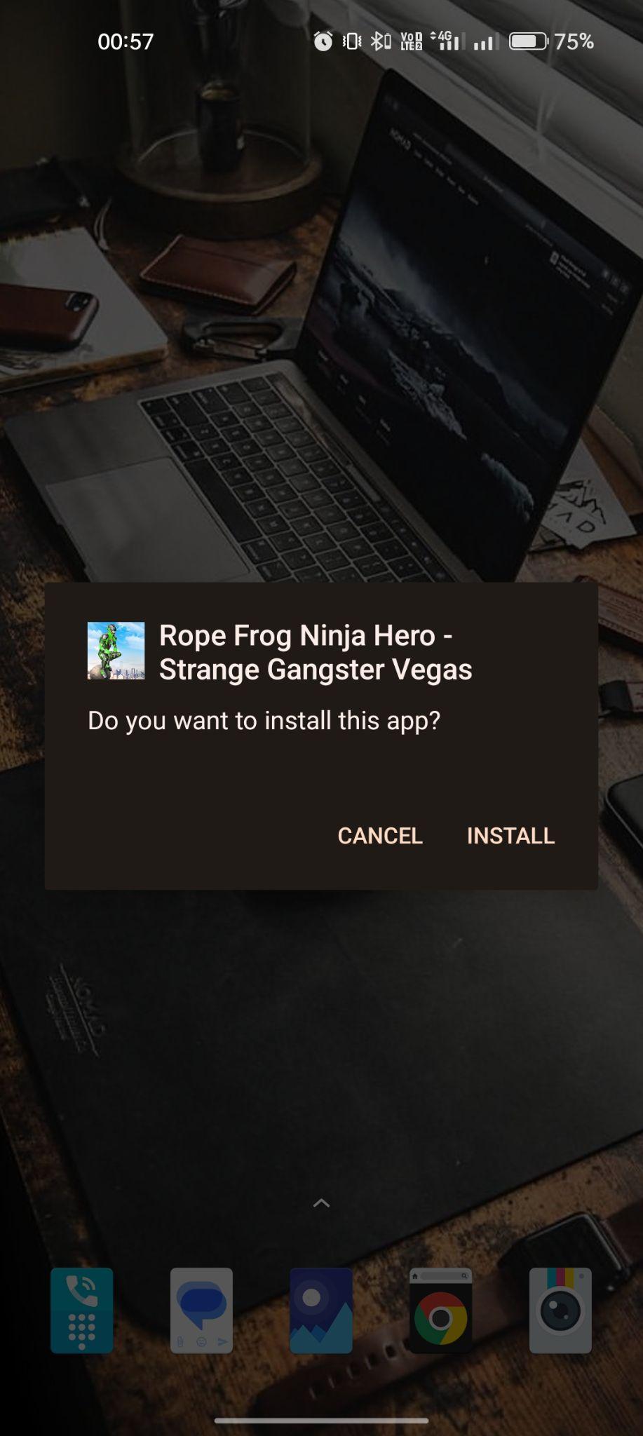 click on install