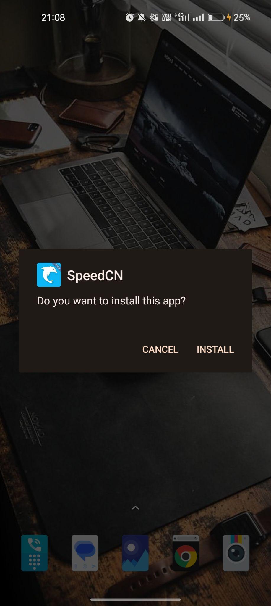 click on install