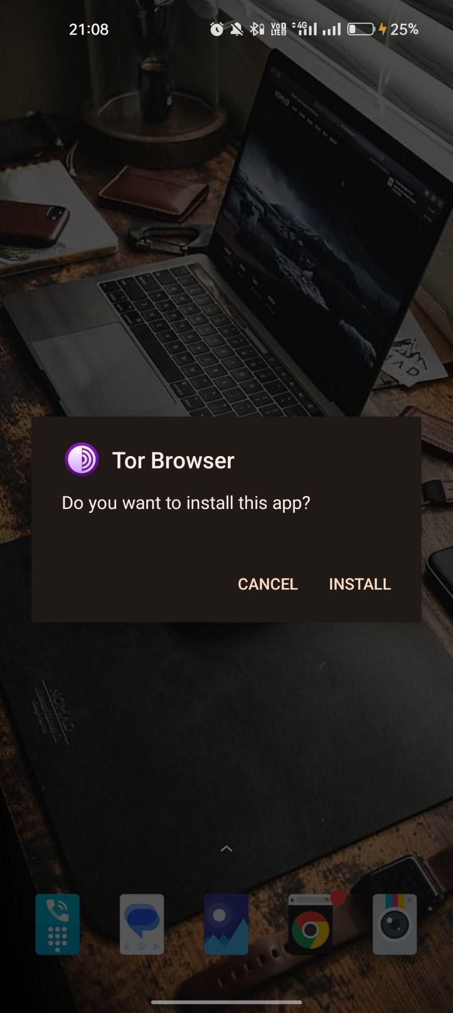 click on install