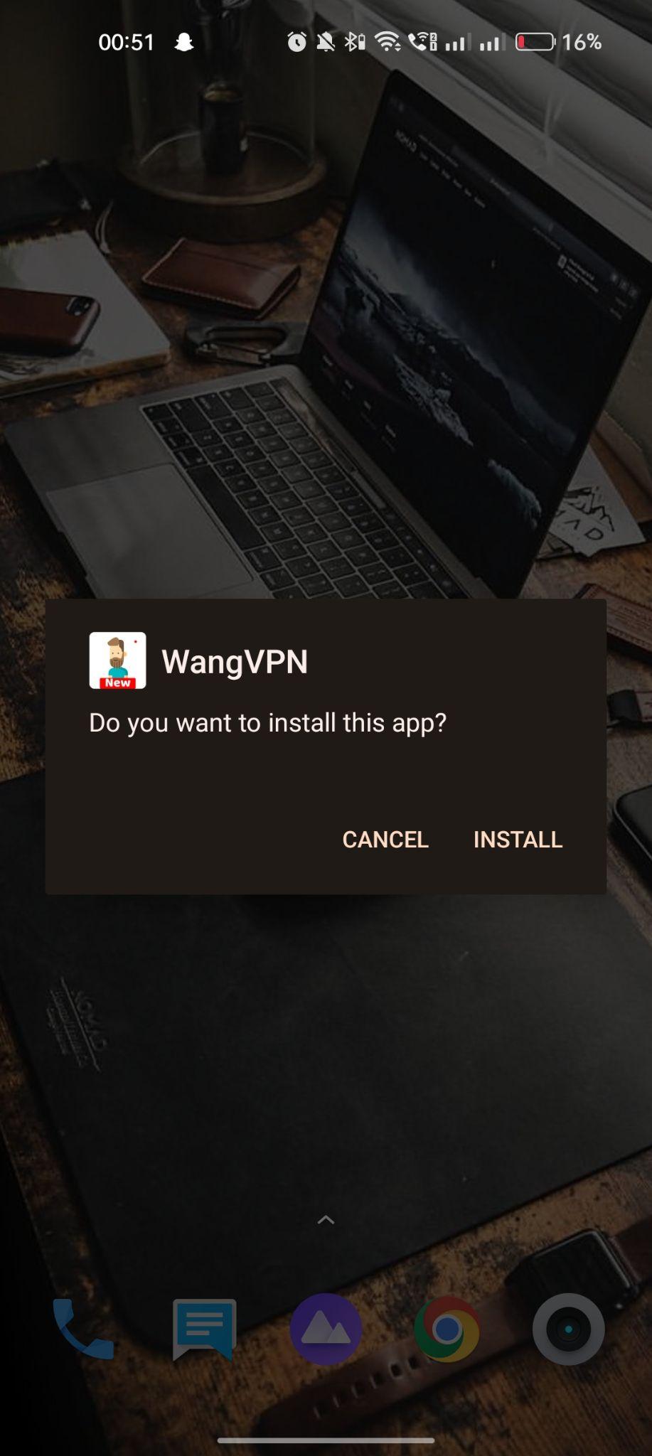 click on install