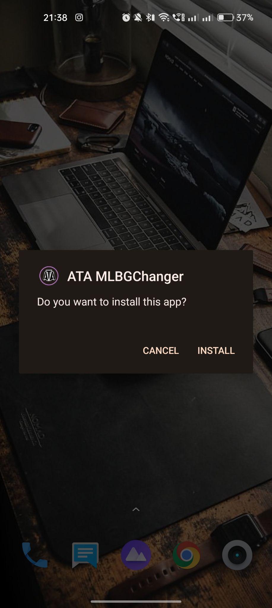 click on install