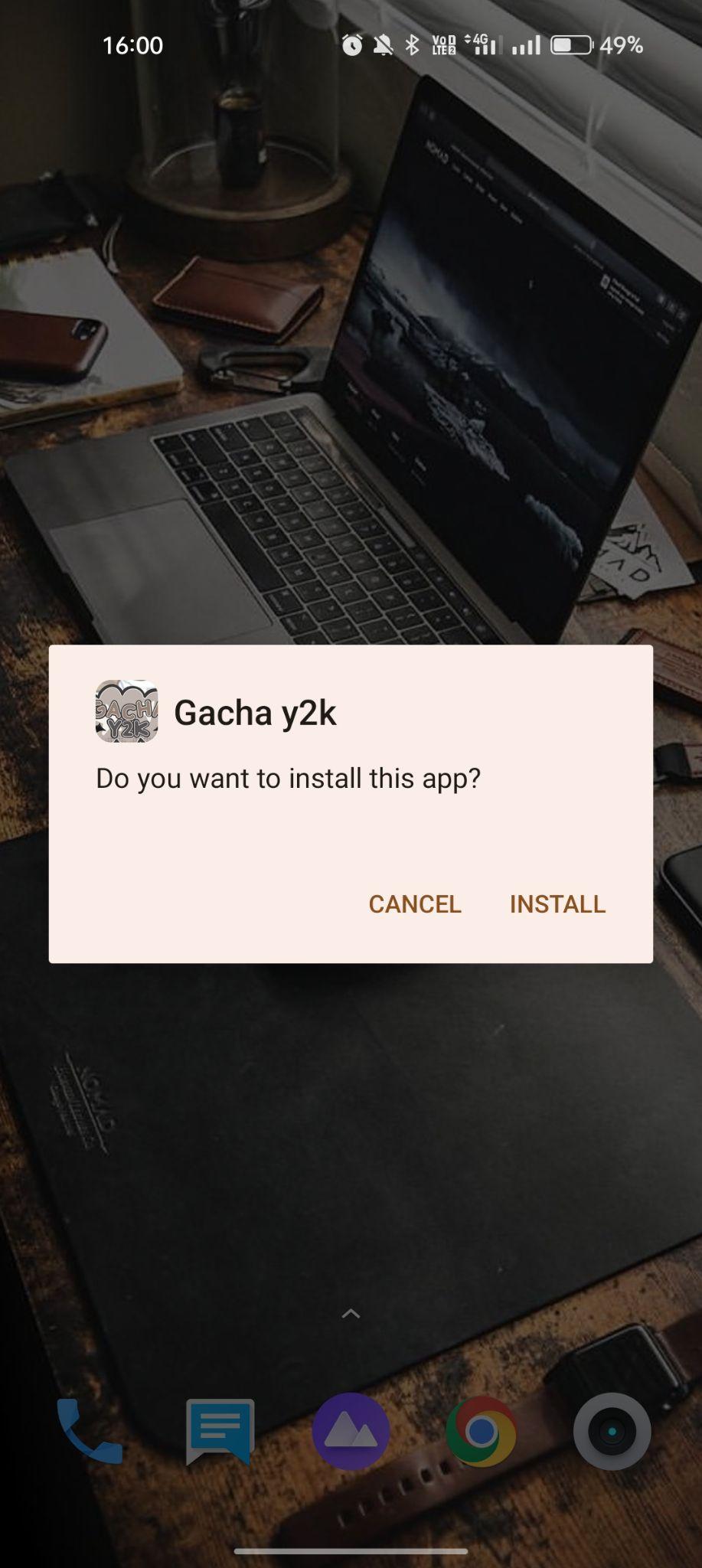 click on install