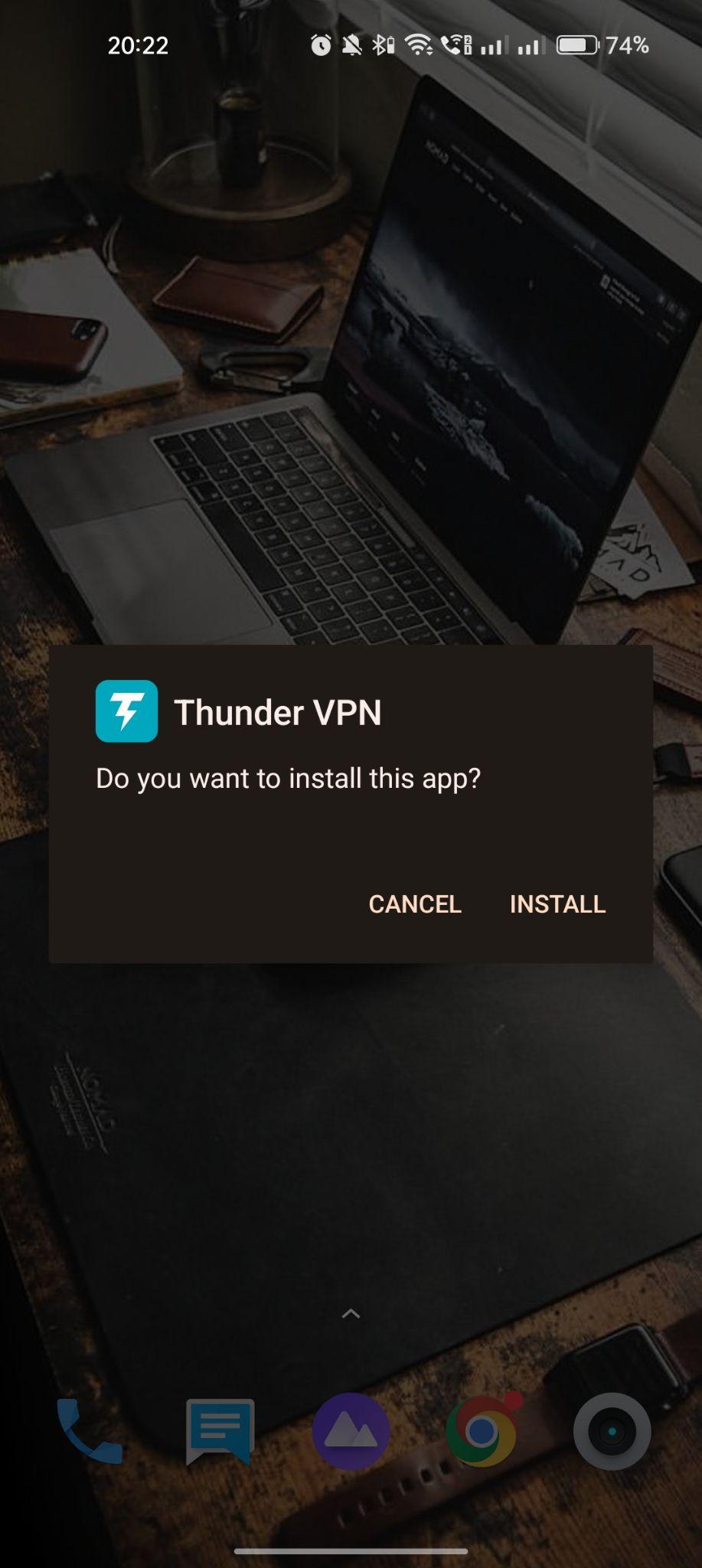 click on install