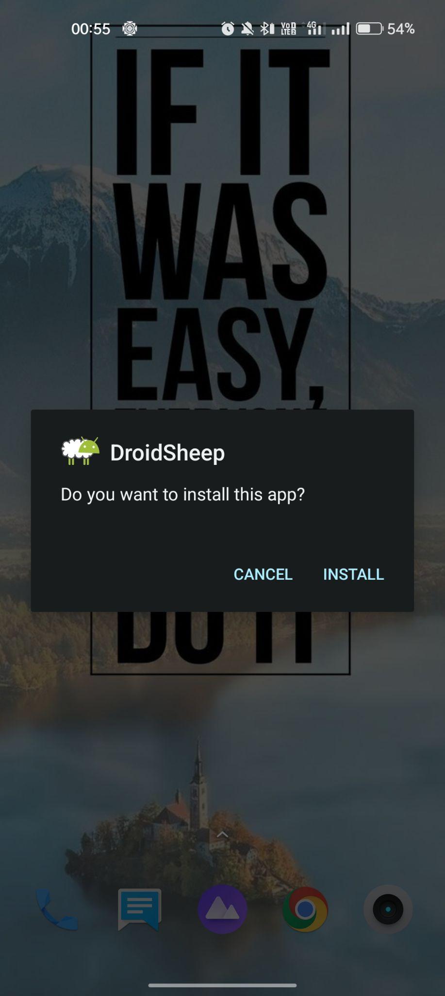 click on install