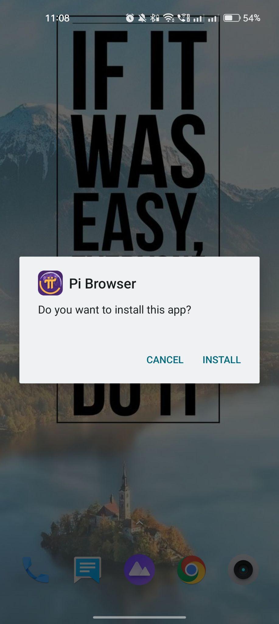 click on install