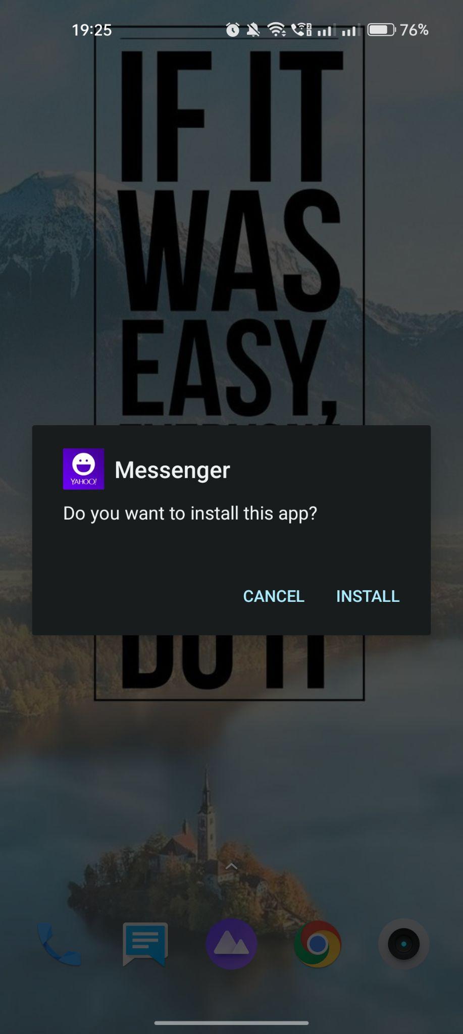 click on install