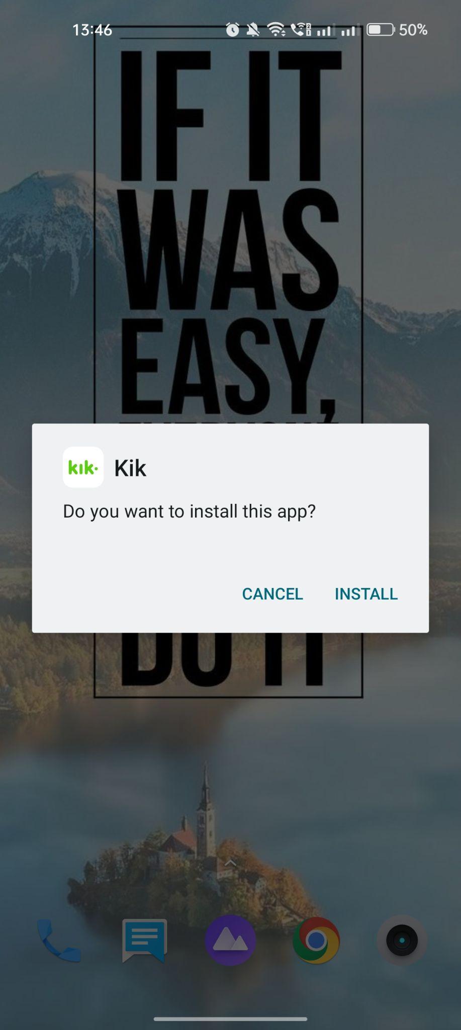 click on install
