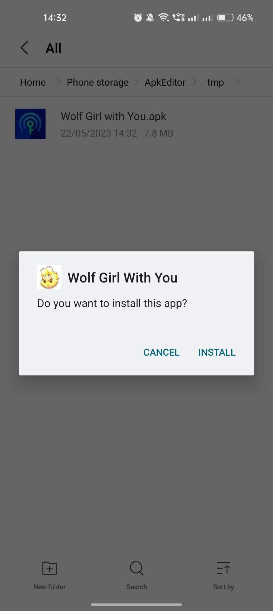click on install