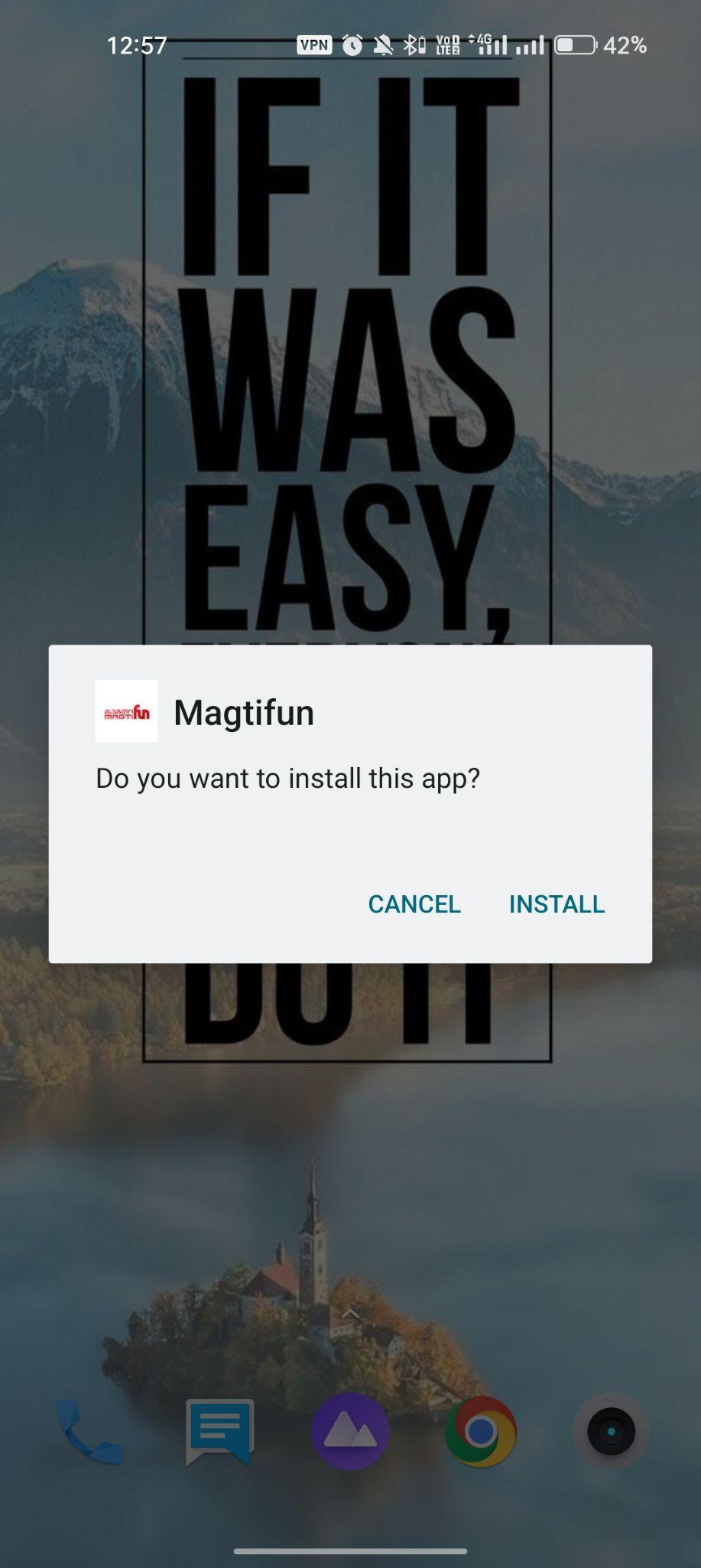 click on install