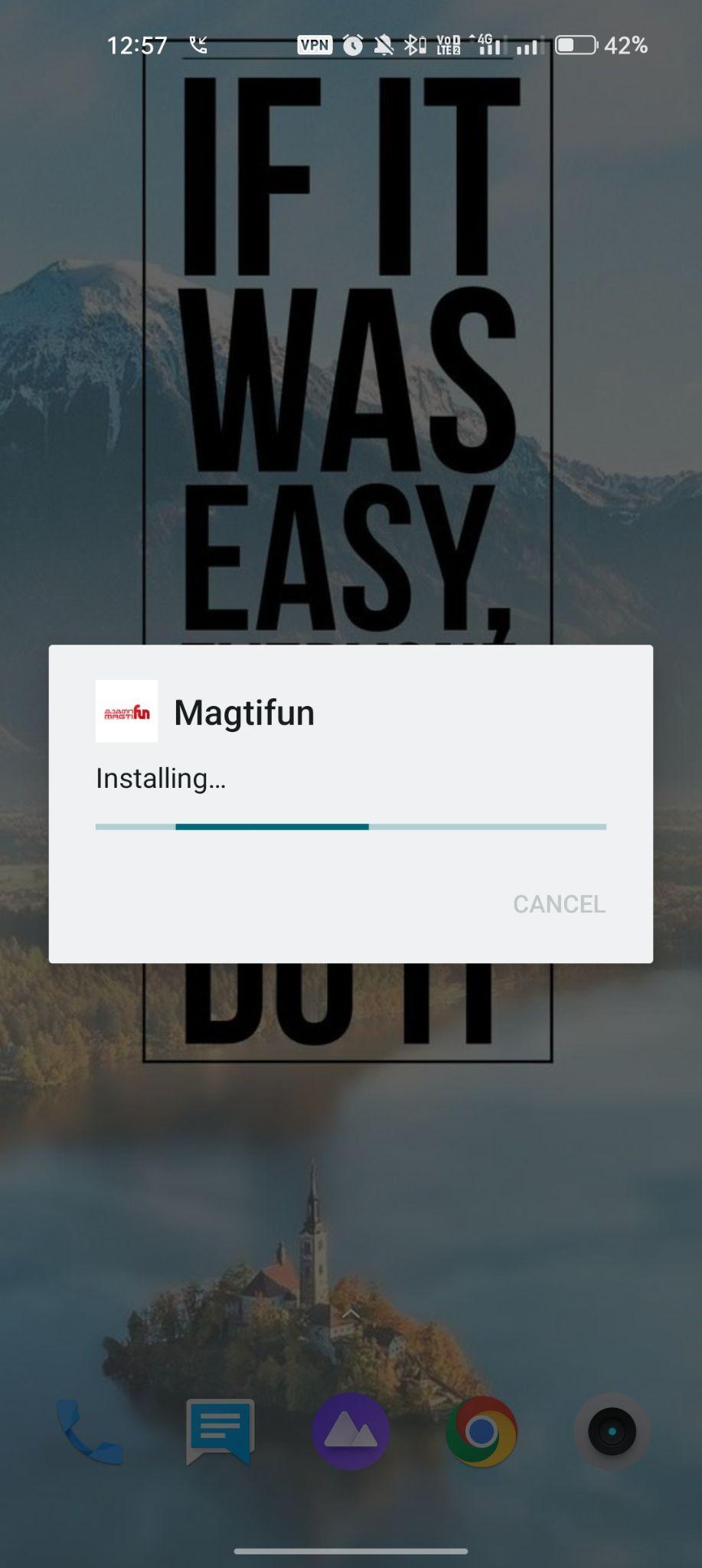 Magtifun apk installing