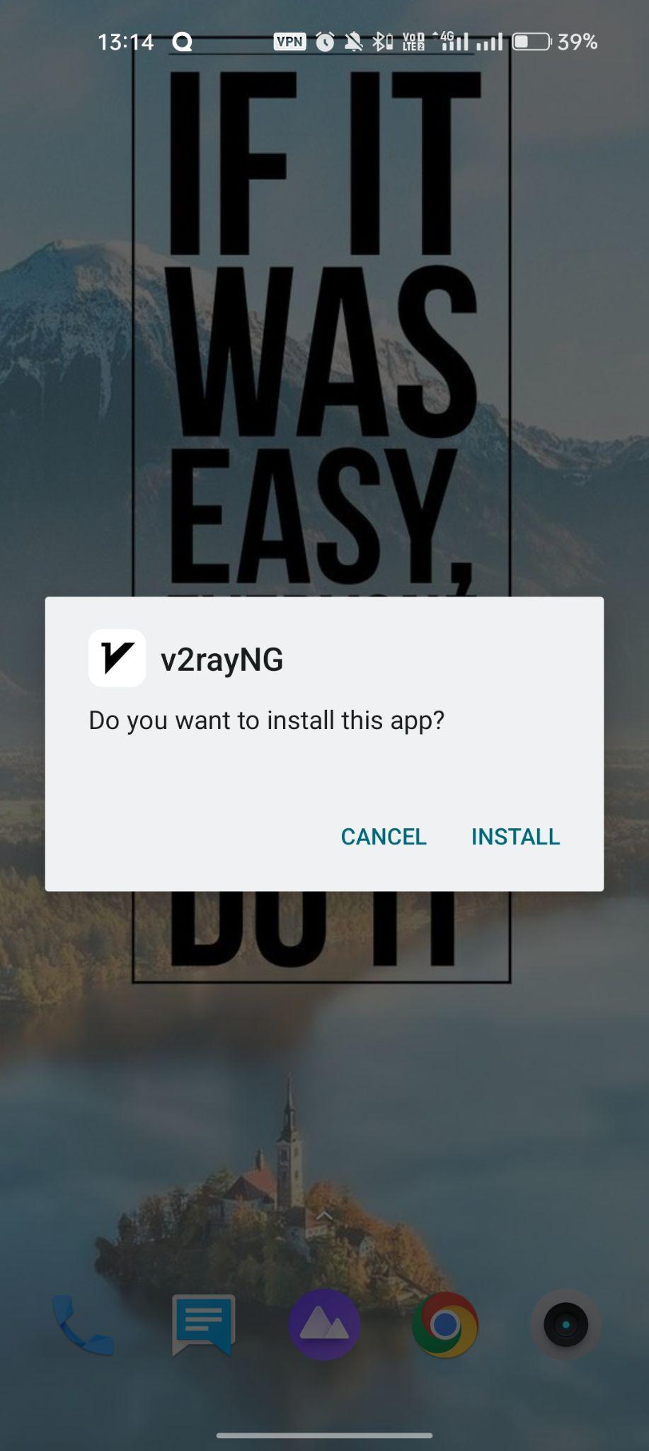 click on install