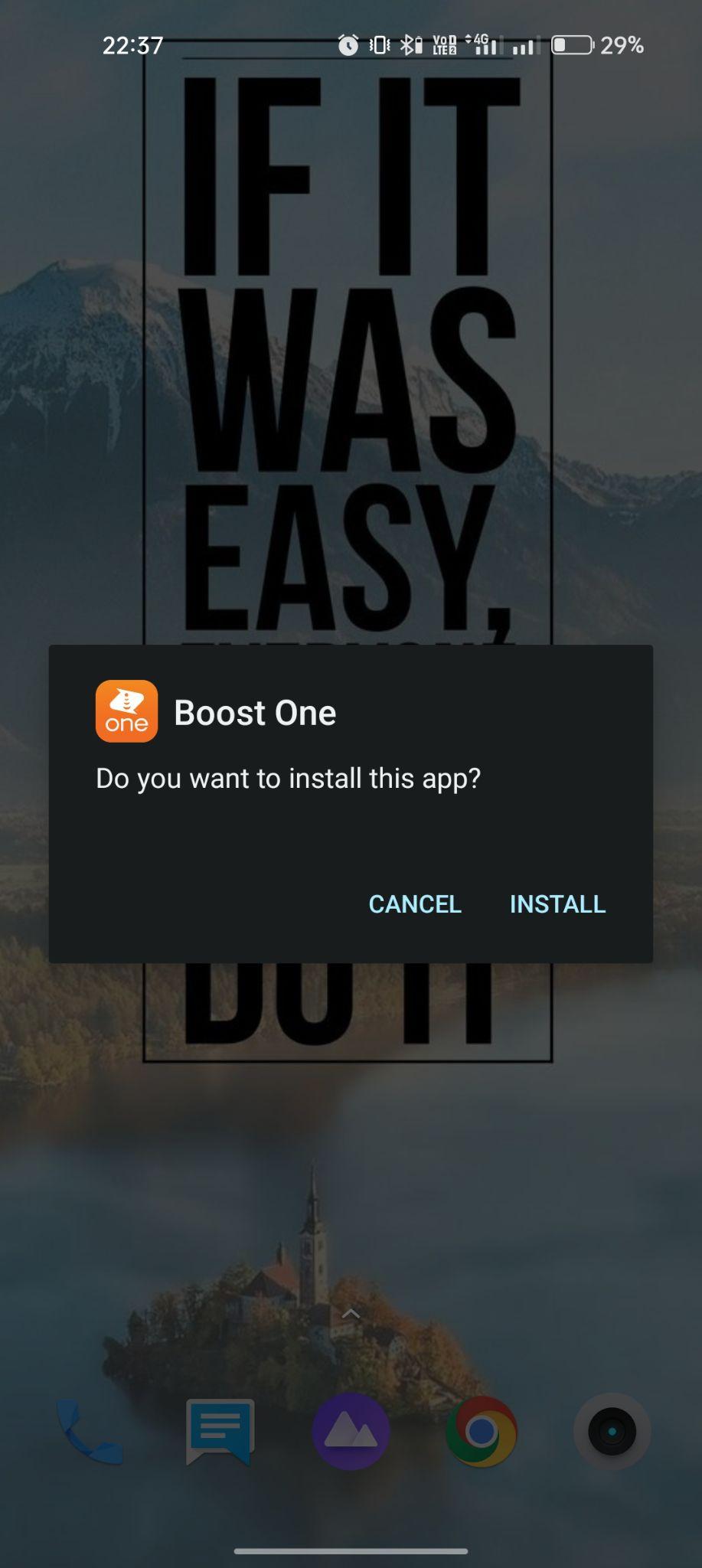 click on install