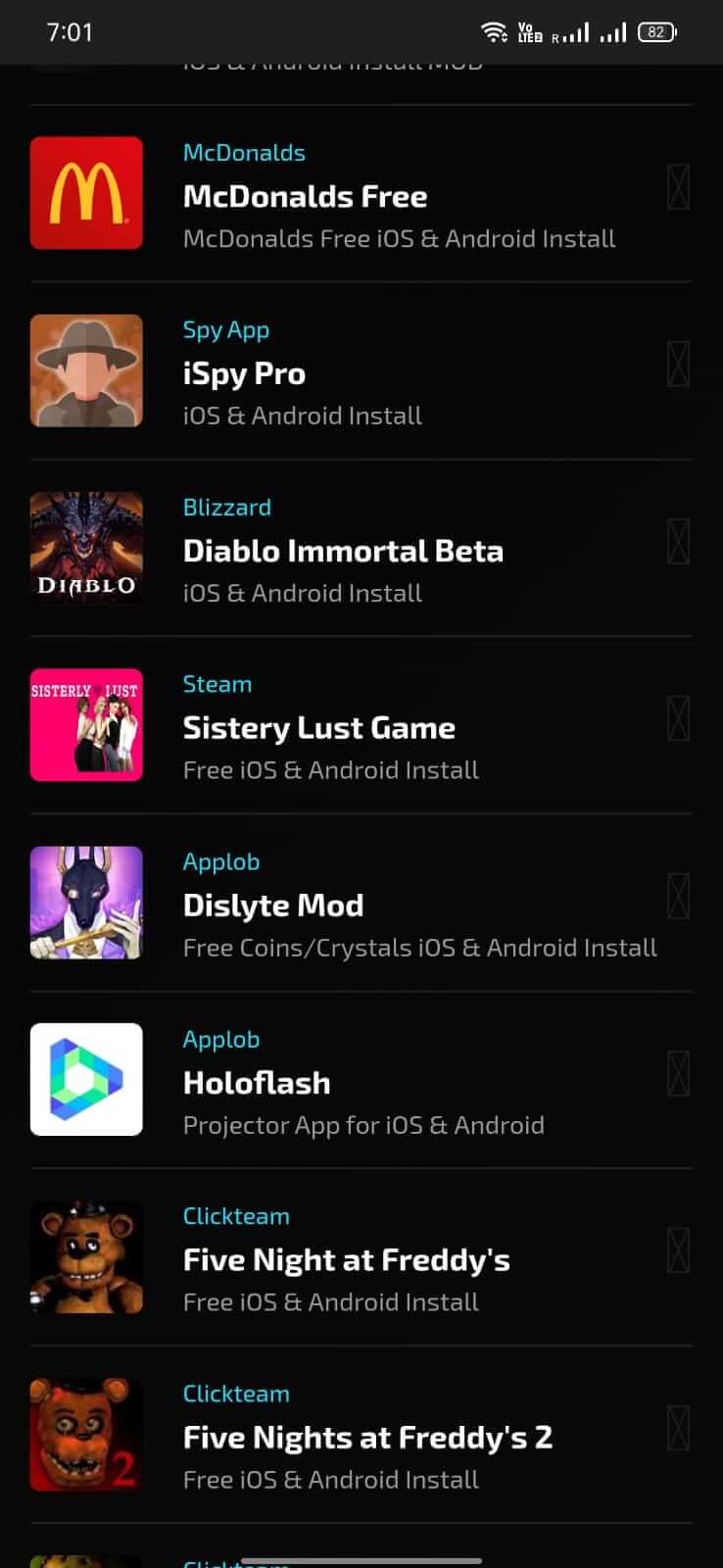 Applob screenshot