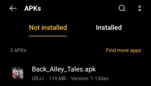 locate Back Alley Tales for installation