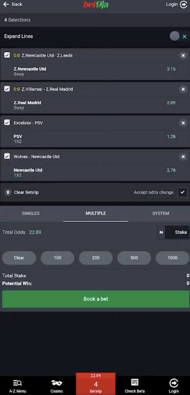 Bet9ja screenshot