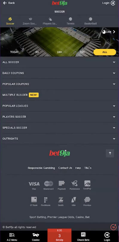 Bet9ja screenshot