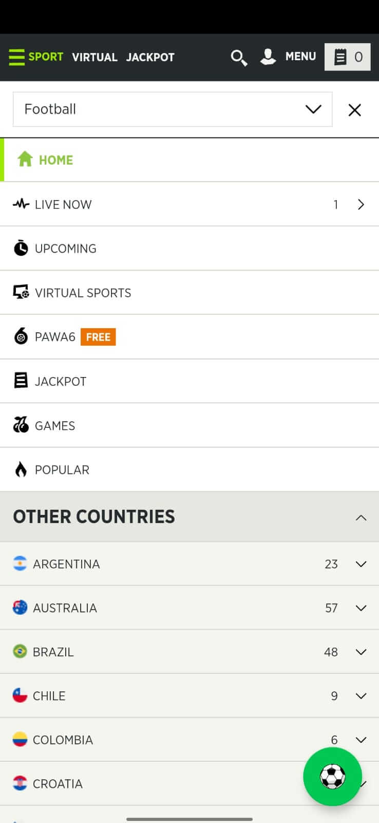 Betpawa screenshot