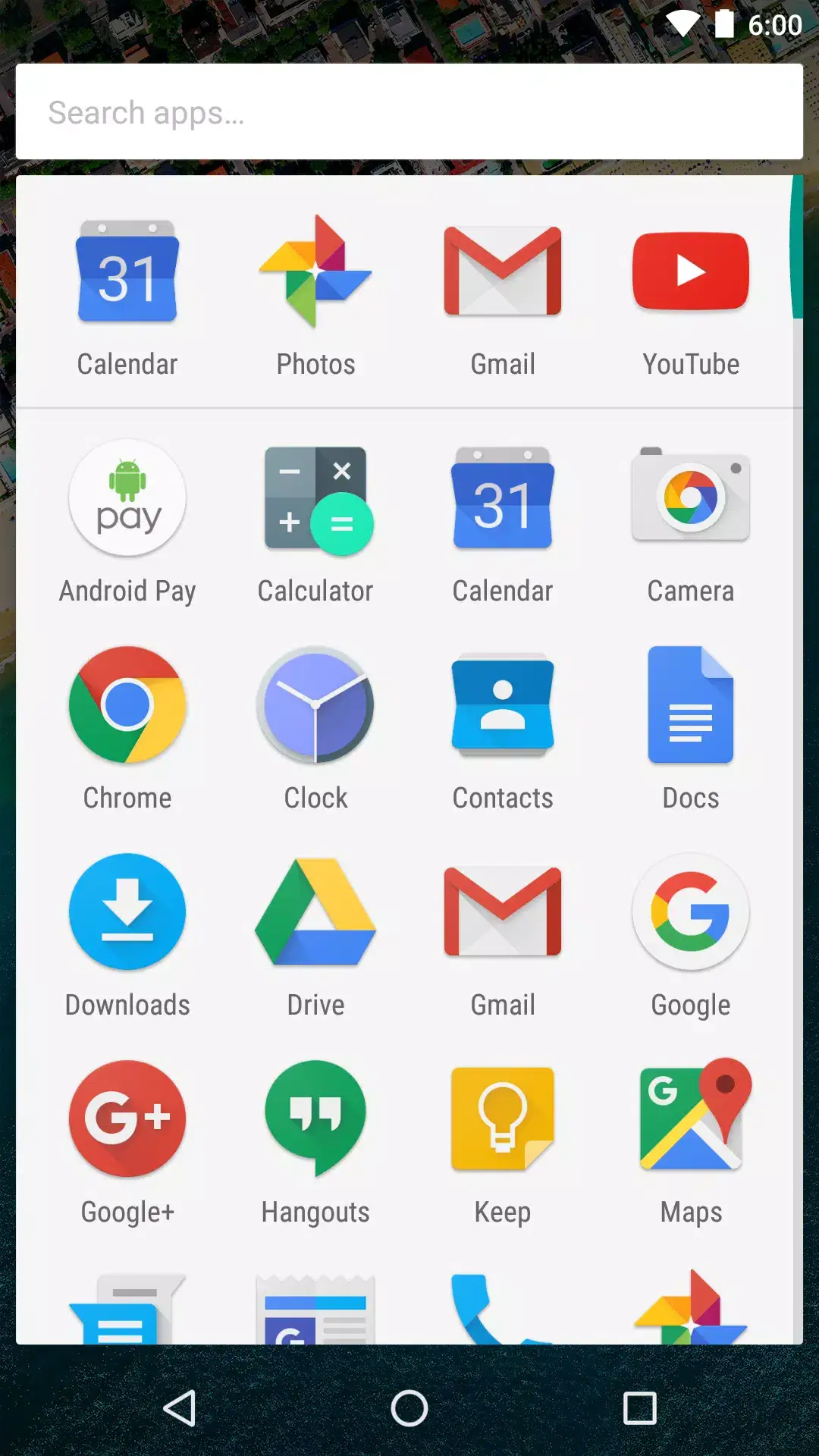 Google Now Launcher screenshot