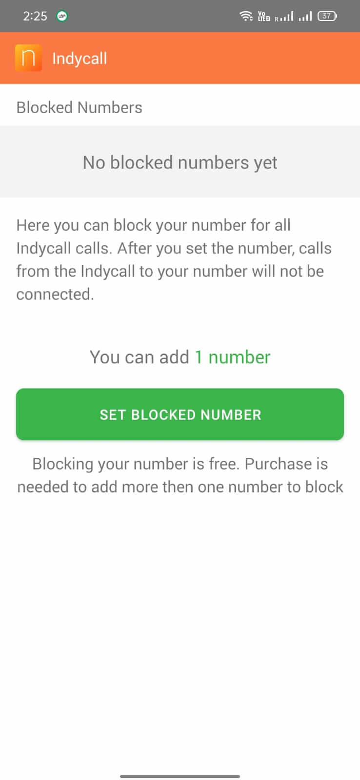 Indycall screenshot
