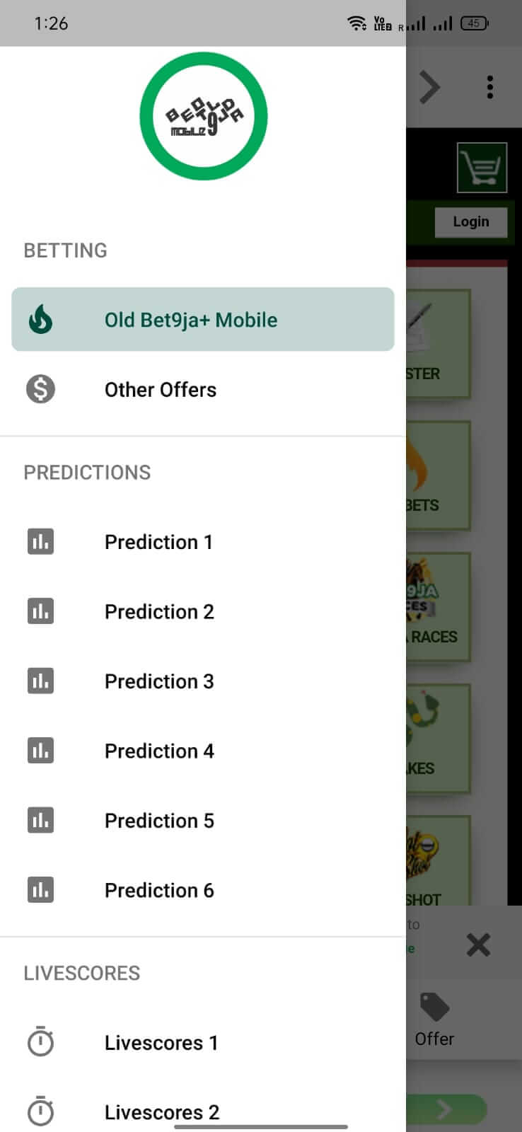 Old Bet9ja Mobile screenshot