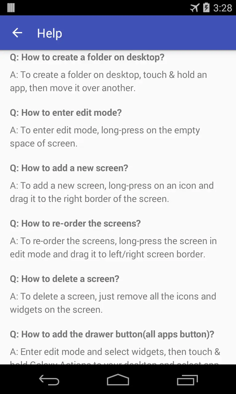 Samsung TouchWiz Home screenshot