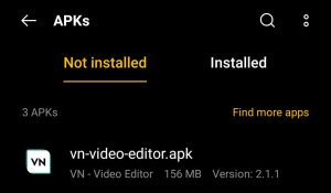 locate VN - Video Editor APK for installation