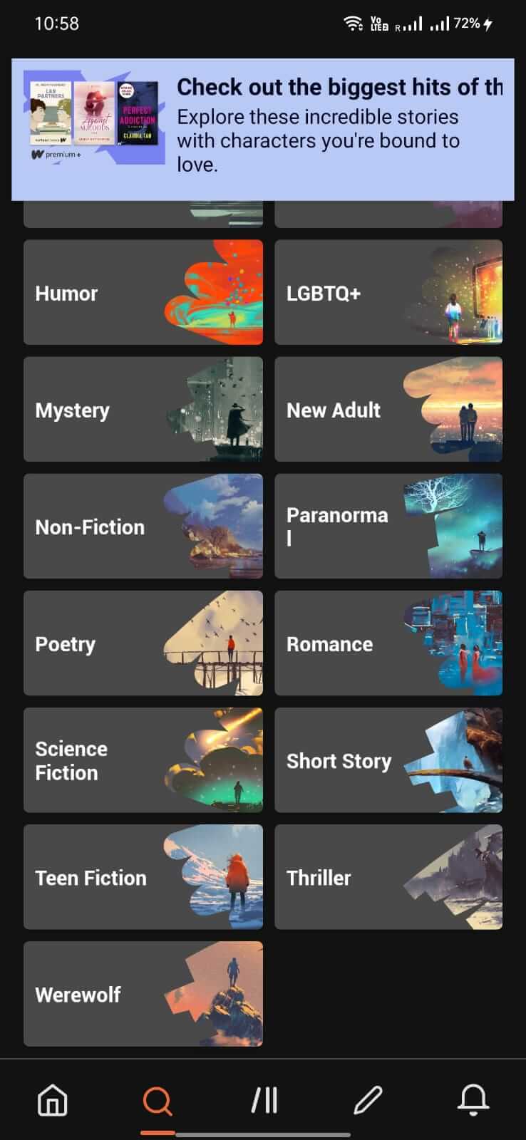 Wattpad screenshot