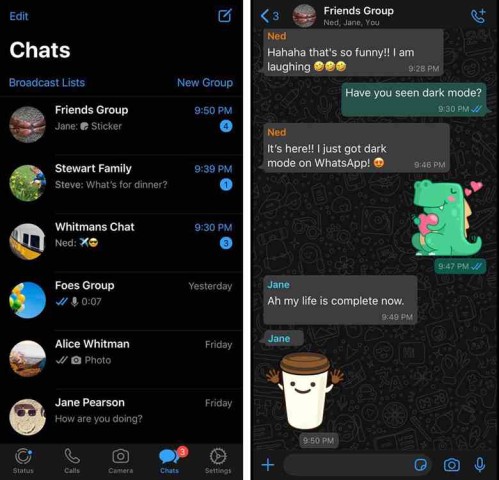 WhatsApp Dark screenshot