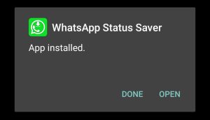 Status Saver for Whatsapp successfully installed