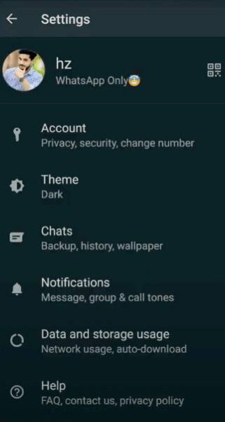 WhatsApp Dark screenshot