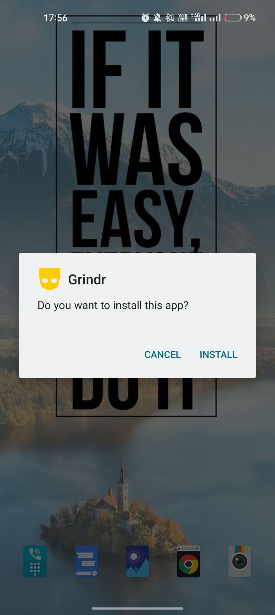click on install