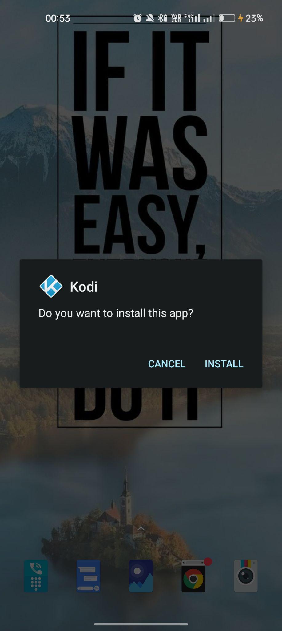 click on install