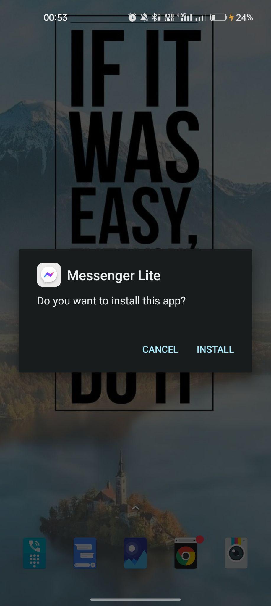 click on install