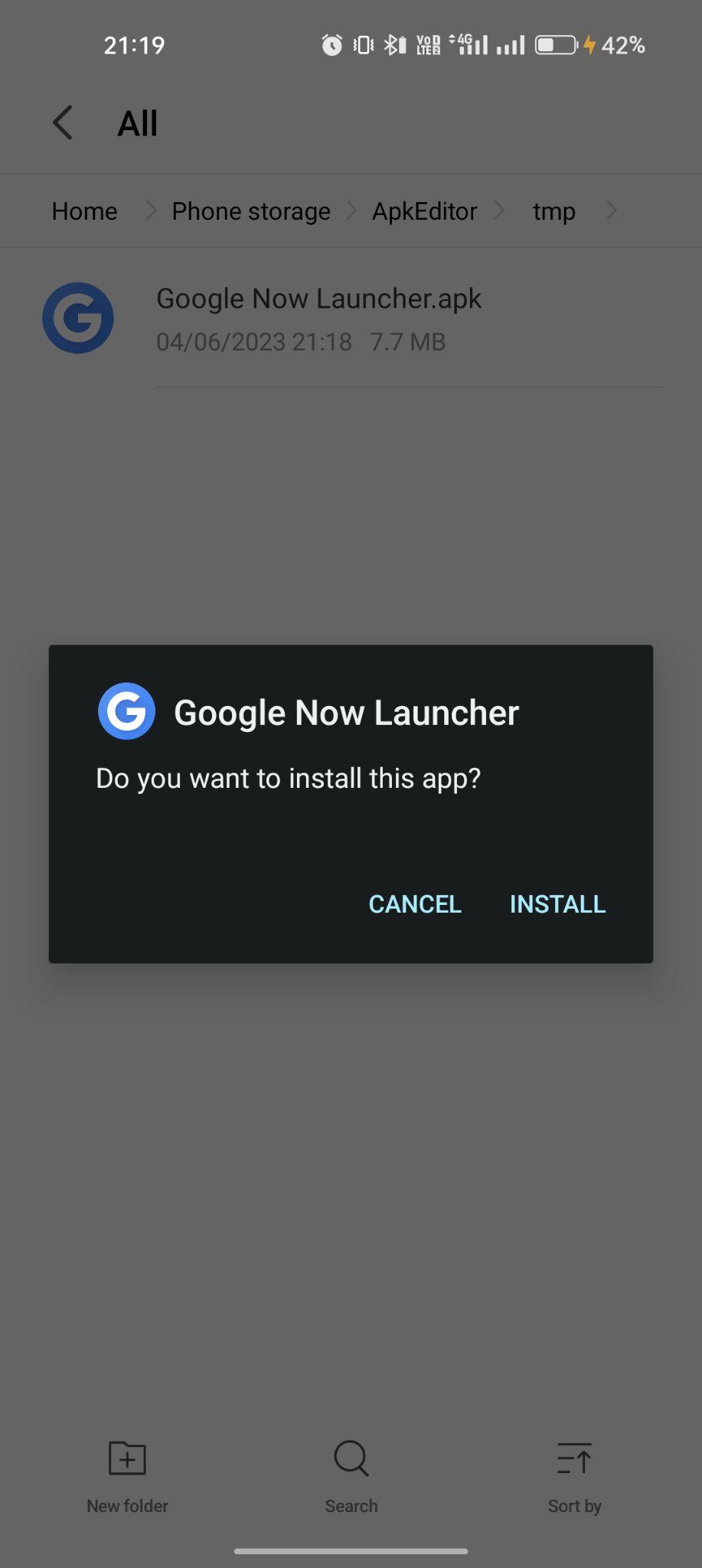 click on install