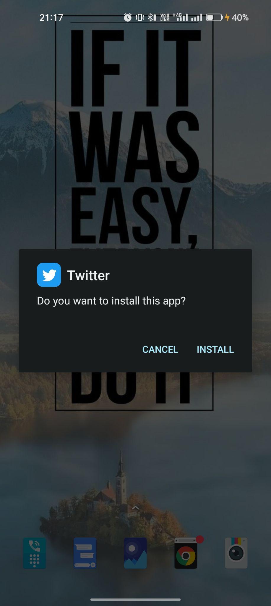 click on install