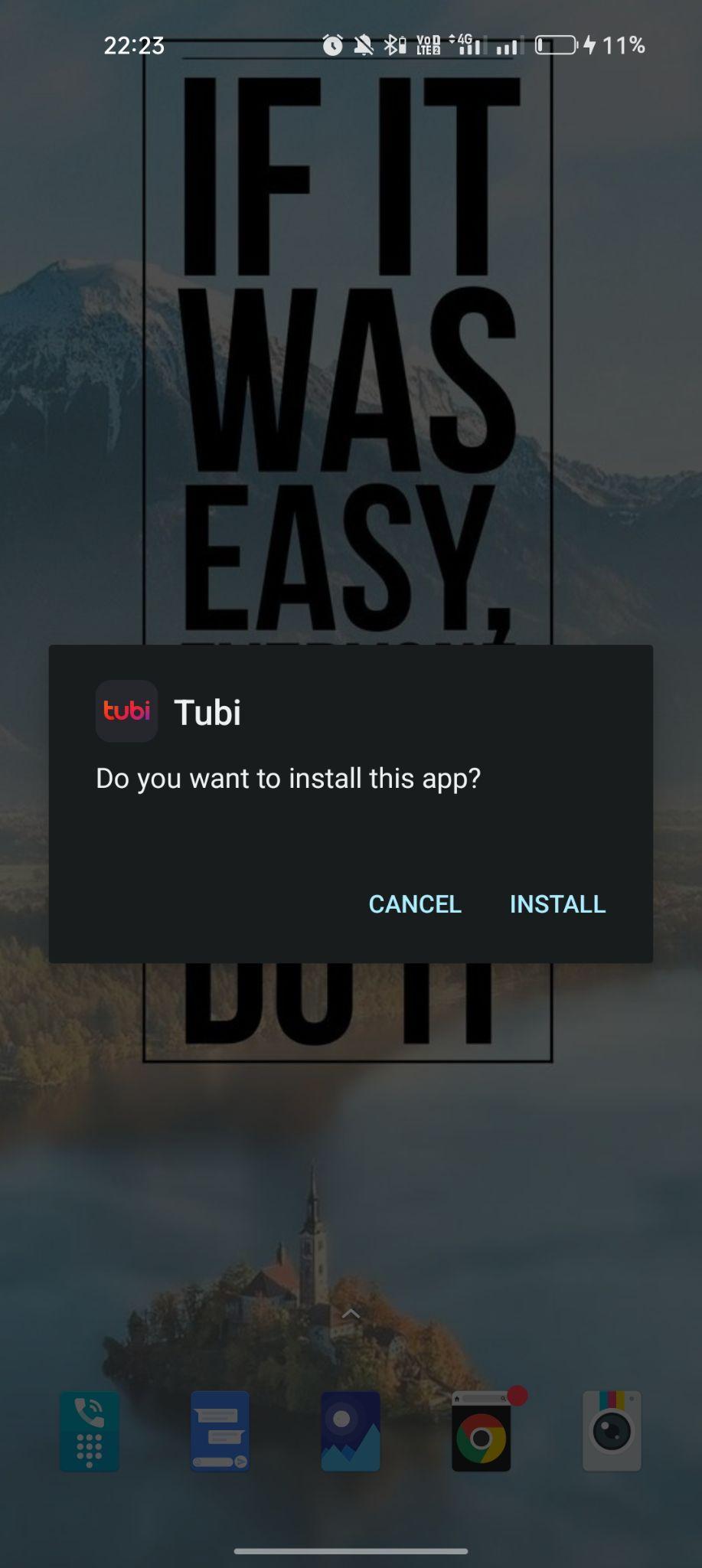 click on install