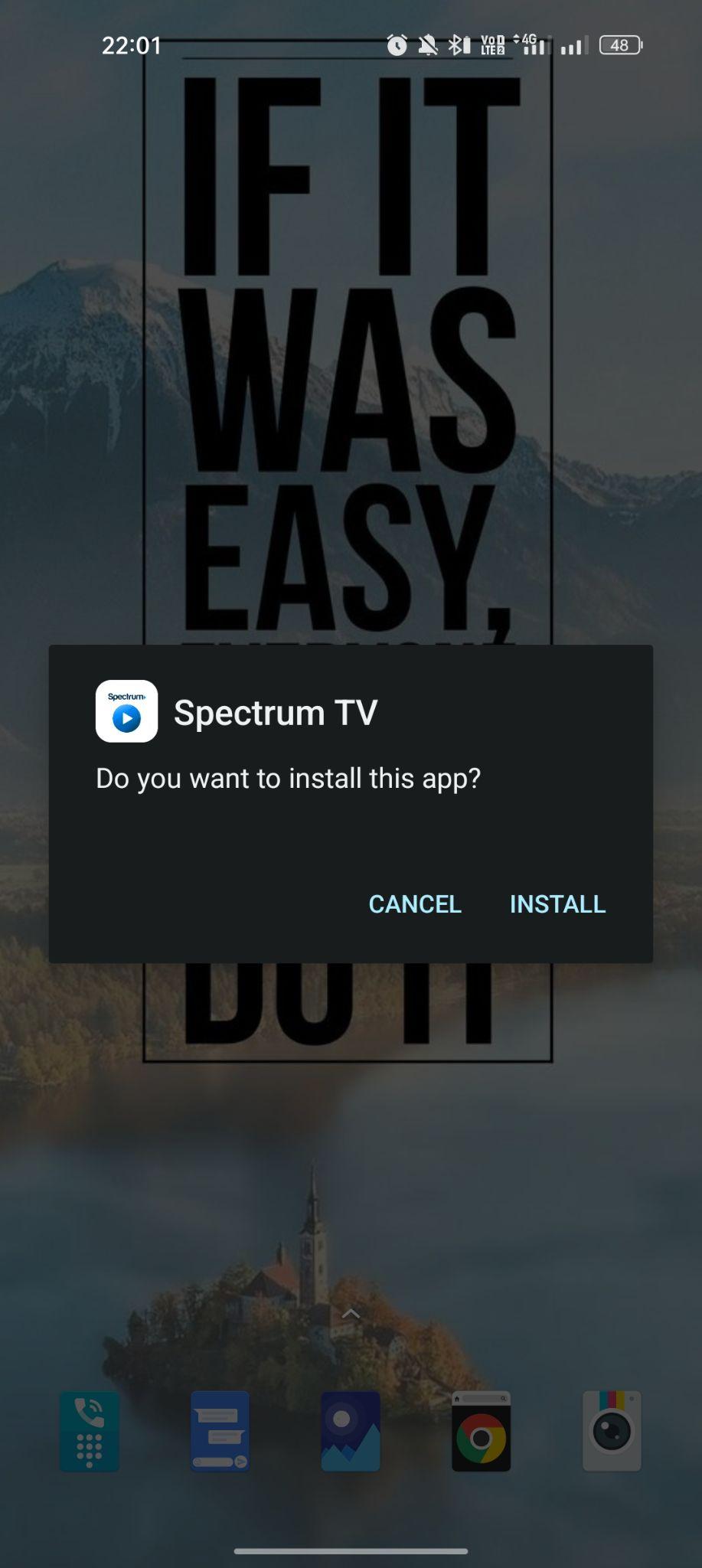 click on install