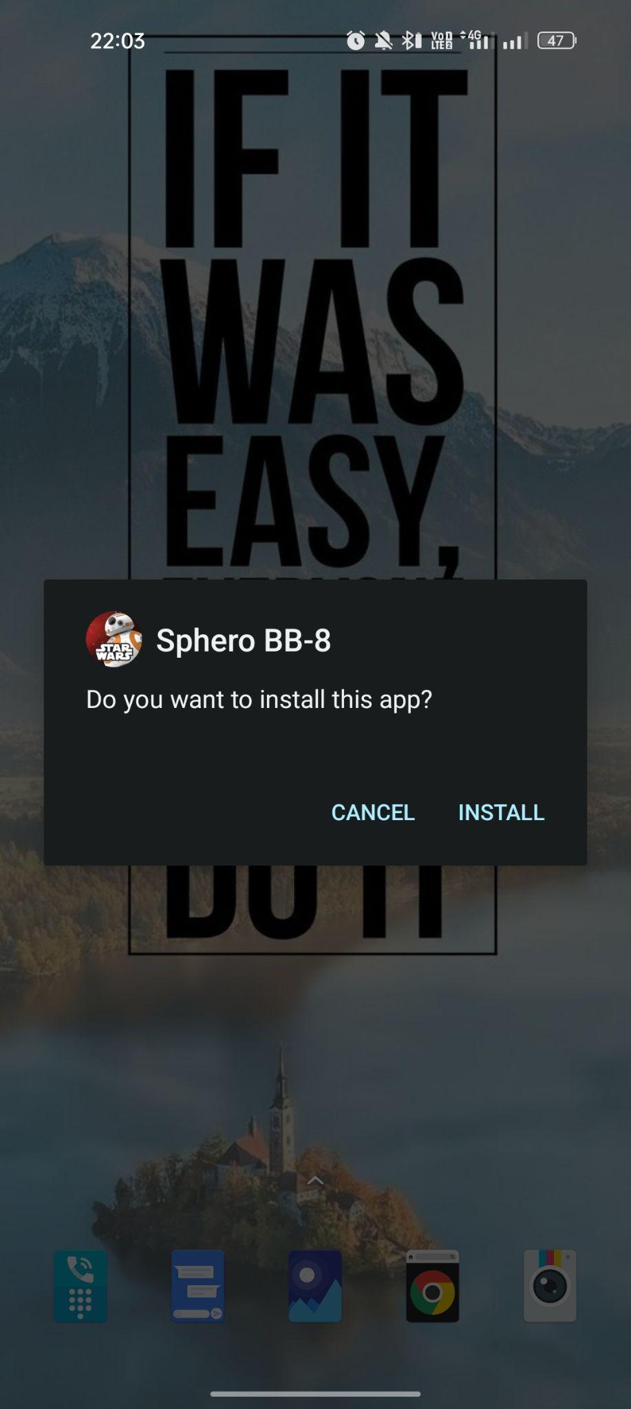 click on install