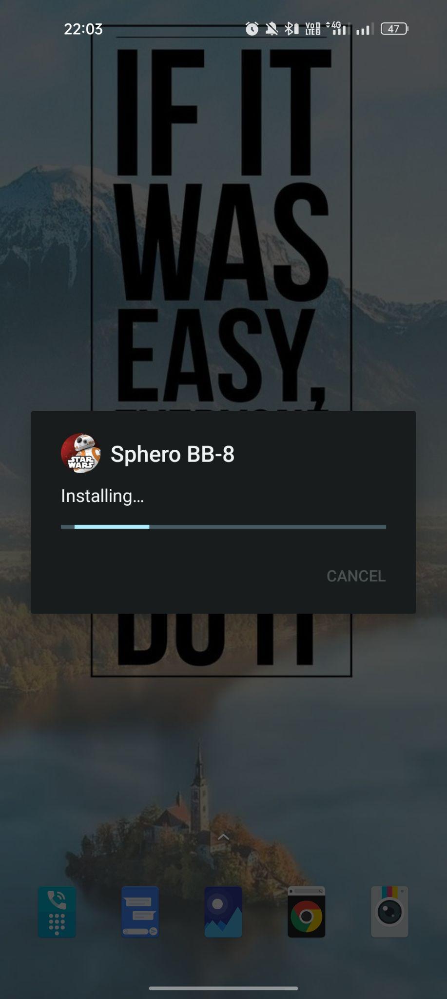 Sphero BB-8 apk installing