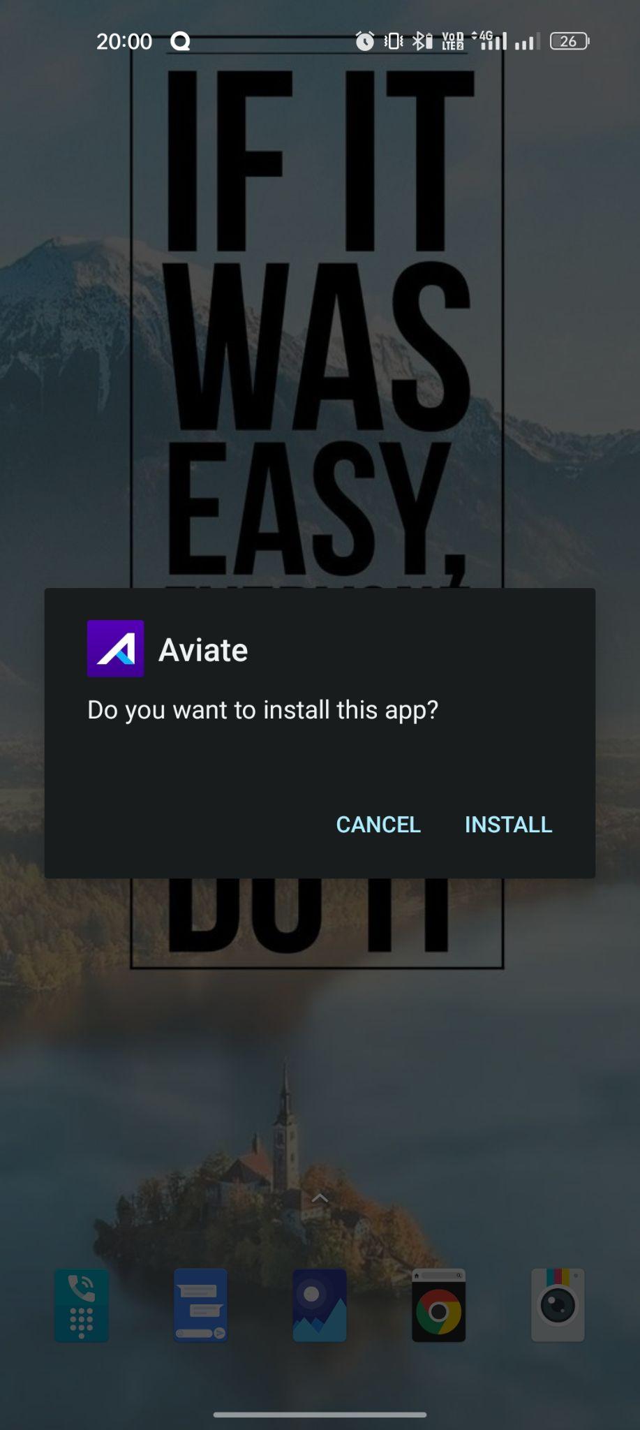 click on install