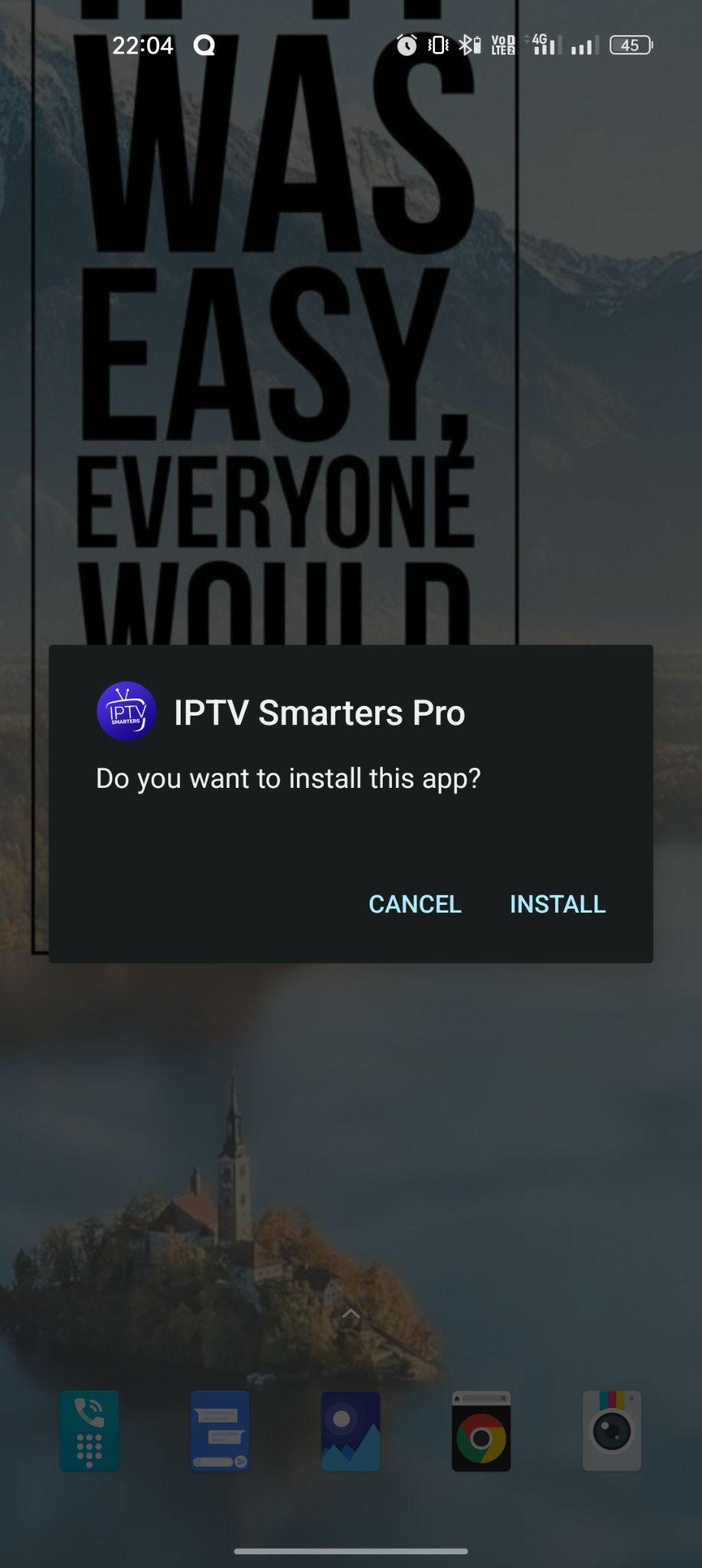 click on install