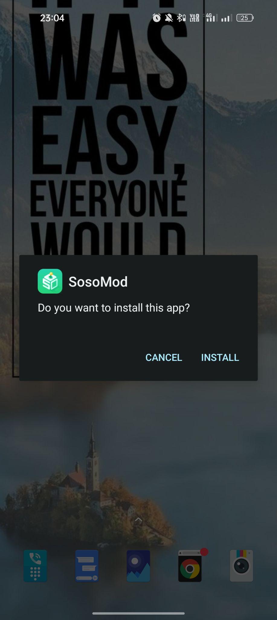 click on install