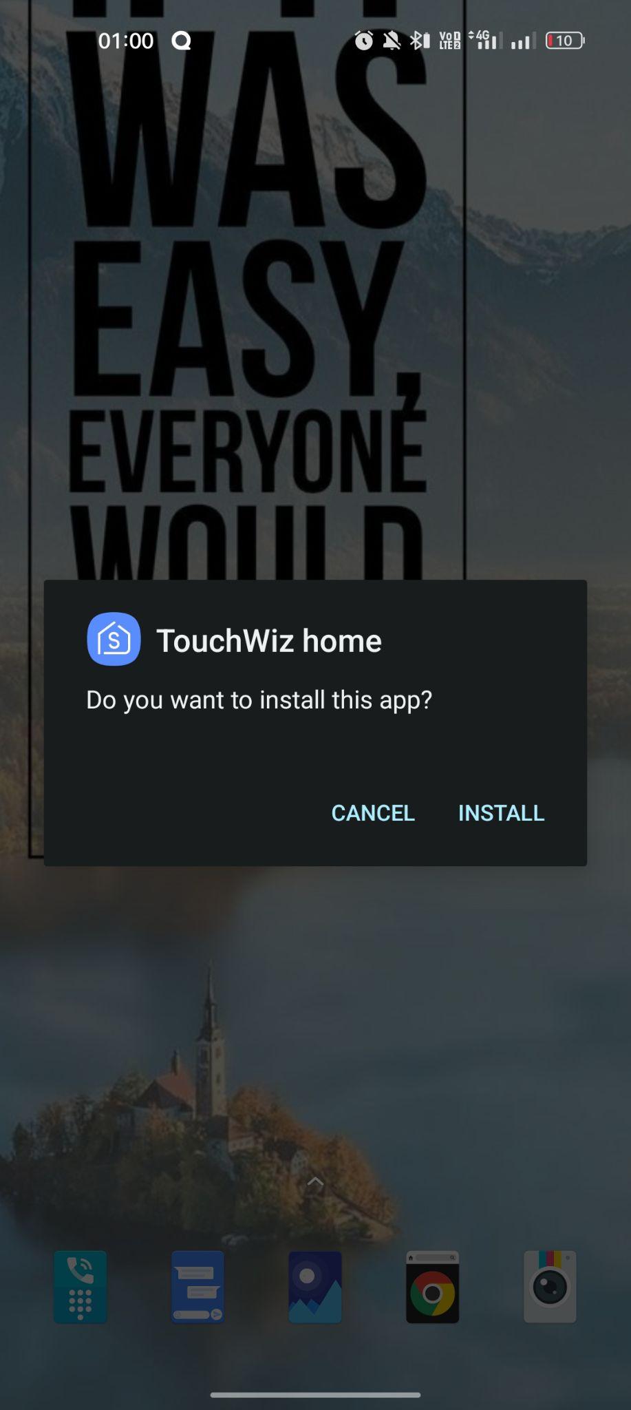 click on install